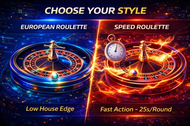 Comparison of European and Speed Roulette variations 2026 1bbet gaming